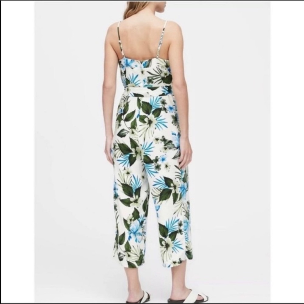 Tropical Print Banana Republic white romper